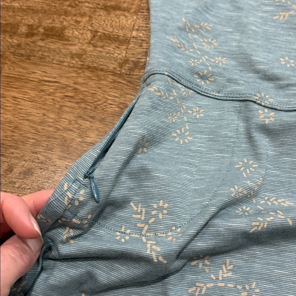 Toad & Co Womens Knit Dress Size Medium Knee Length 3/4 Sleeve V-Neck. Blue - Picture 10 of 10